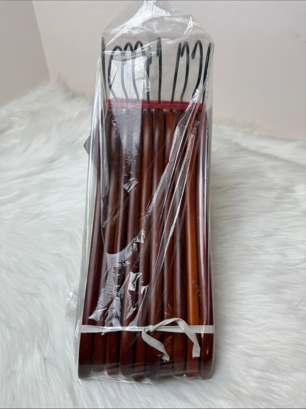 Brookstone Premium Wooden Suit Hangers in Mahogany - Set of 10